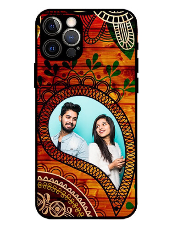 Custom Iphone 12 Pro Personalized Glass Phone Case  - Abstract Colorful Design