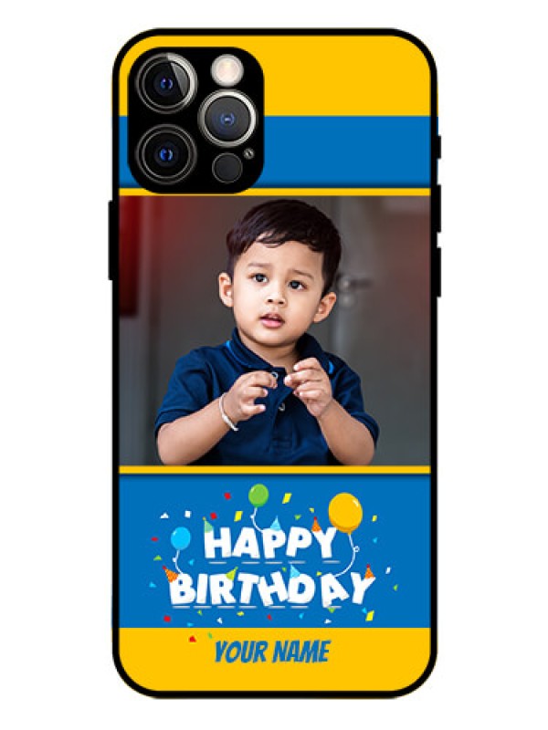 Custom Iphone 12 Pro Custom Glass Mobile Case  - Birthday Wishes Design