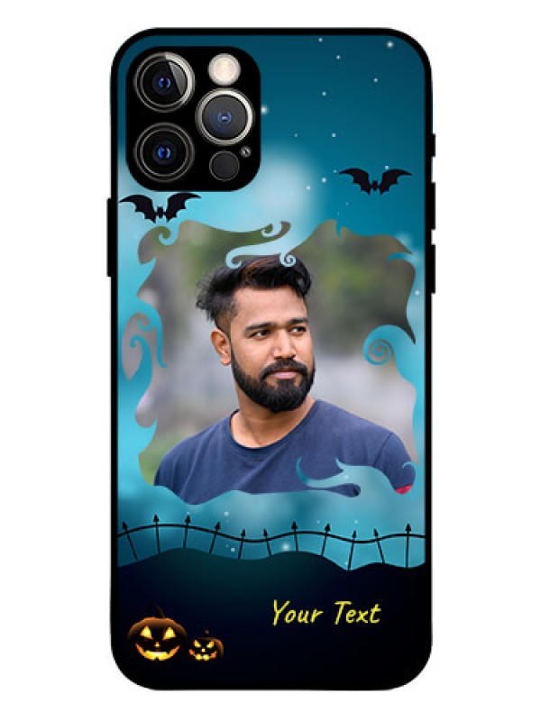 Custom Iphone 12 Pro Custom Glass Phone Case  - Halloween frame design