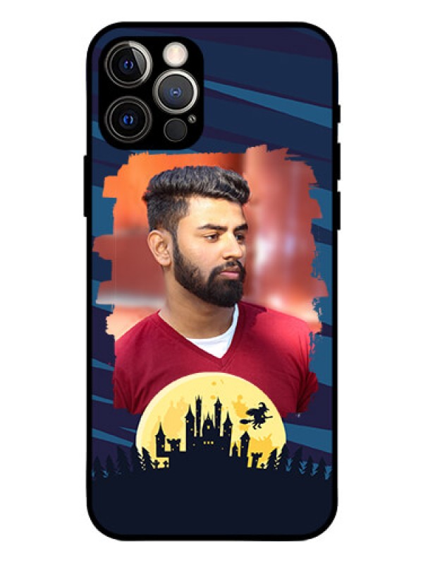 Custom Iphone 12 Pro Photo Printing on Glass Case  - Halloween Witch Design 