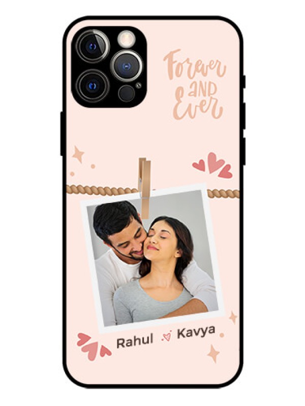 Custom iPhone 12 Pro Custom Glass Phone Case - Forever and ever love Design