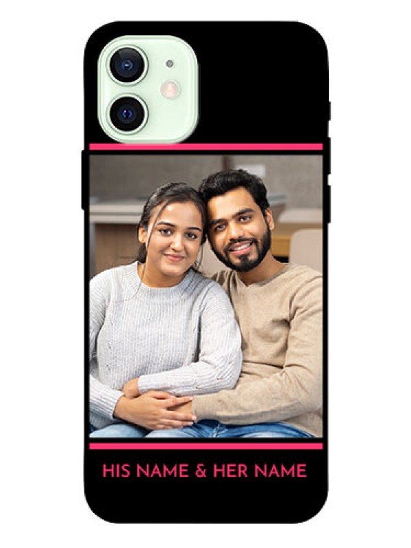 Custom Iphone 12 Custom Glass Mobile Case  - with Add Text Design