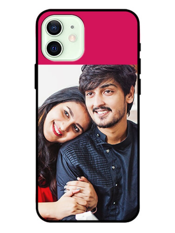 Custom Iphone 12 Custom Glass Mobile Case  - Anniversary Cover Design