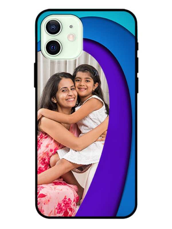 Custom Iphone 12 Photo Printing on Glass Case  - Simple Pattern Design