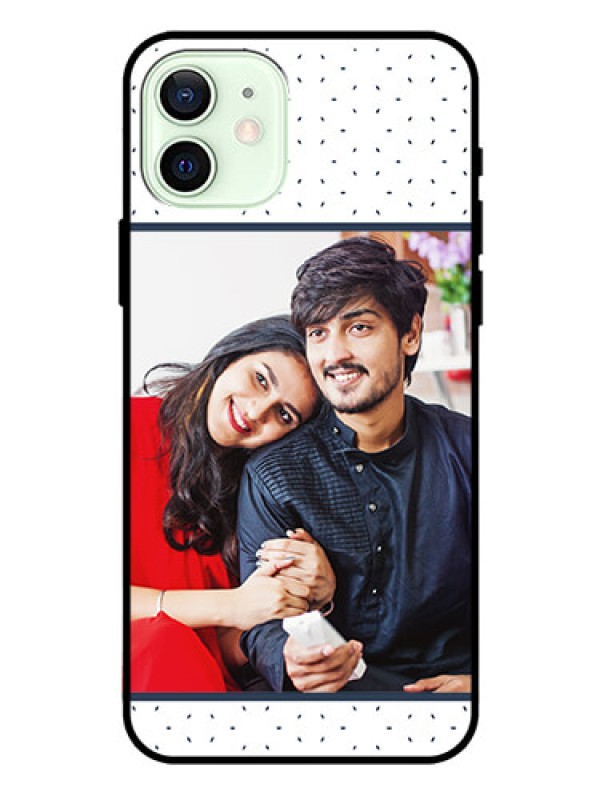 Custom Iphone 12 Personalized Glass Phone Case  - Premium Dot Design
