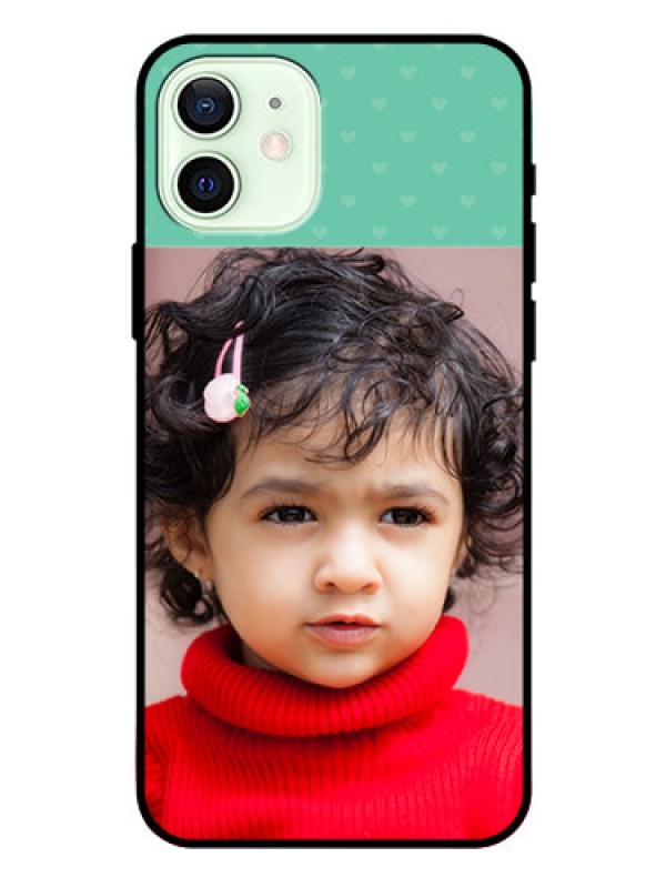 Custom Iphone 12 Custom Glass Phone Case  - Lovers Picture Design