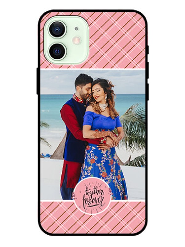 Custom Iphone 12 Personalized Glass Phone Case  - Together Forever Design