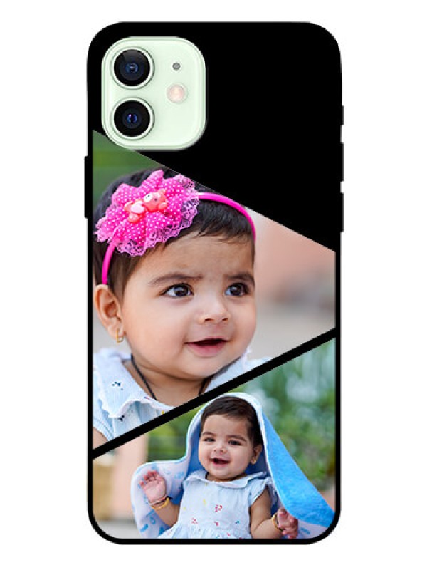 Custom Iphone 12 Custom Glass Phone Case  - Semi Cut Design