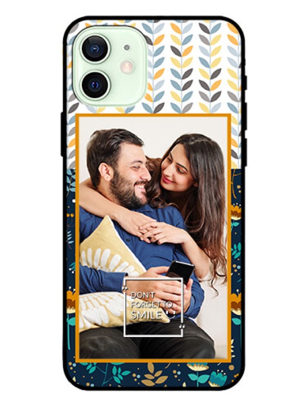Custom Iphone 12 Custom Glass Mobile Case  - Pattern Design