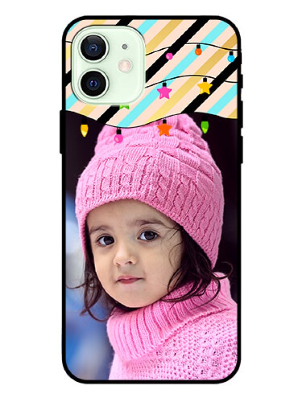 Custom Iphone 12 Custom Glass Mobile Case  - Lights Hanging Design