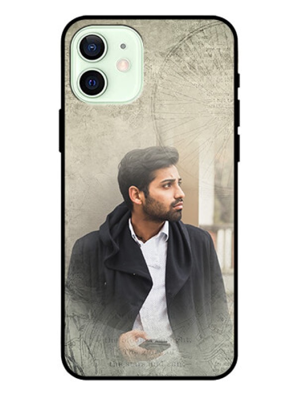 Custom Iphone 12 Custom Glass Phone Case  - with vintage design