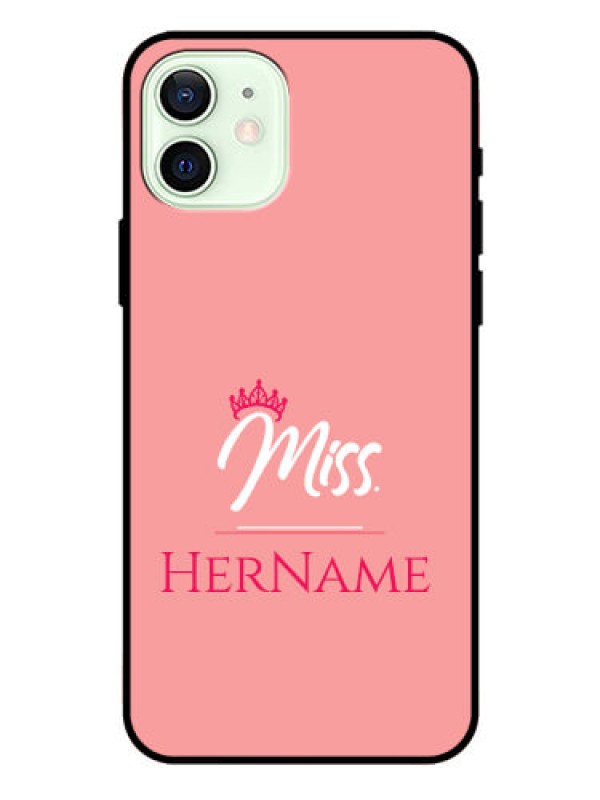 Custom Iphone 12 Custom Glass Phone Case Mrs with Name
