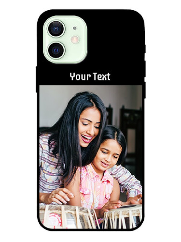 Custom Iphone 12 Photo with Name on Glass Phone Case