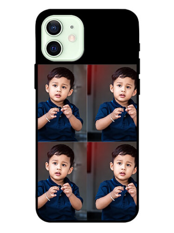 Custom Iphone 12 4 Image Holder on Glass Mobile Cover