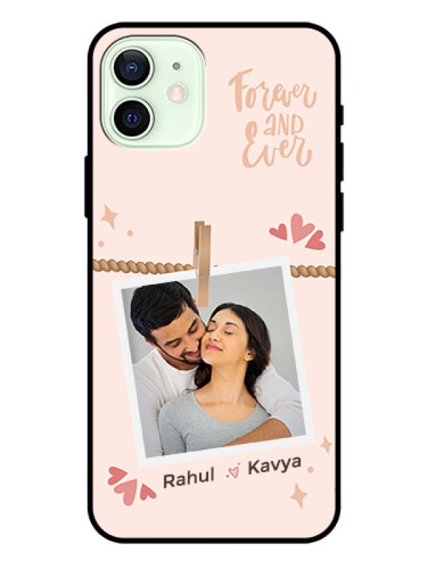 Custom iPhone 12 Custom Glass Phone Case - Forever and ever love Design