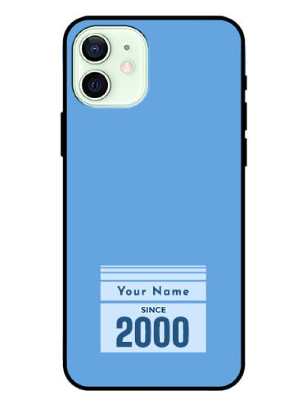 Custom iPhone 12 Custom Glass Mobile Case - Custom Year of birth Design
