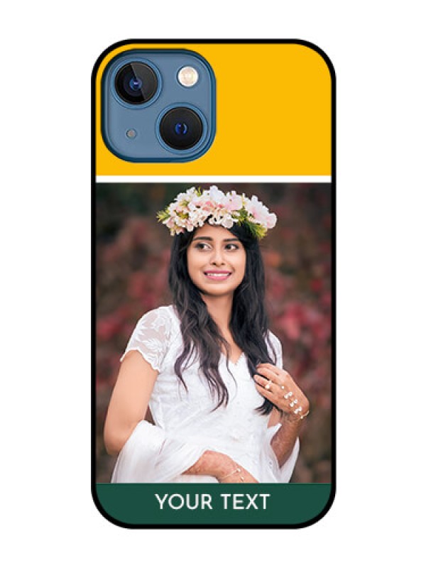 Custom iPhone 13 Mini Photo Printing on Glass Case - Love You Design