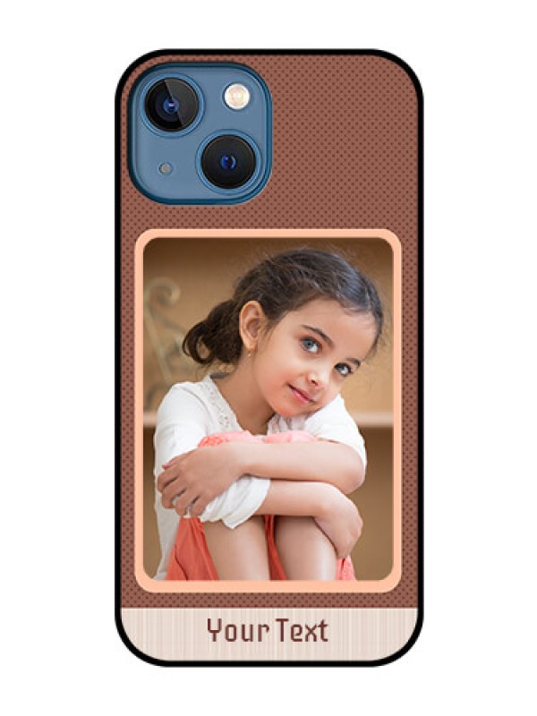 Custom iPhone 13 Mini Custom Glass Phone Case - Simple Pic Upload Design