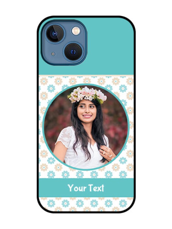 Custom iPhone 13 Mini Custom Glass Mobile Case - Beautiful Flowers Design