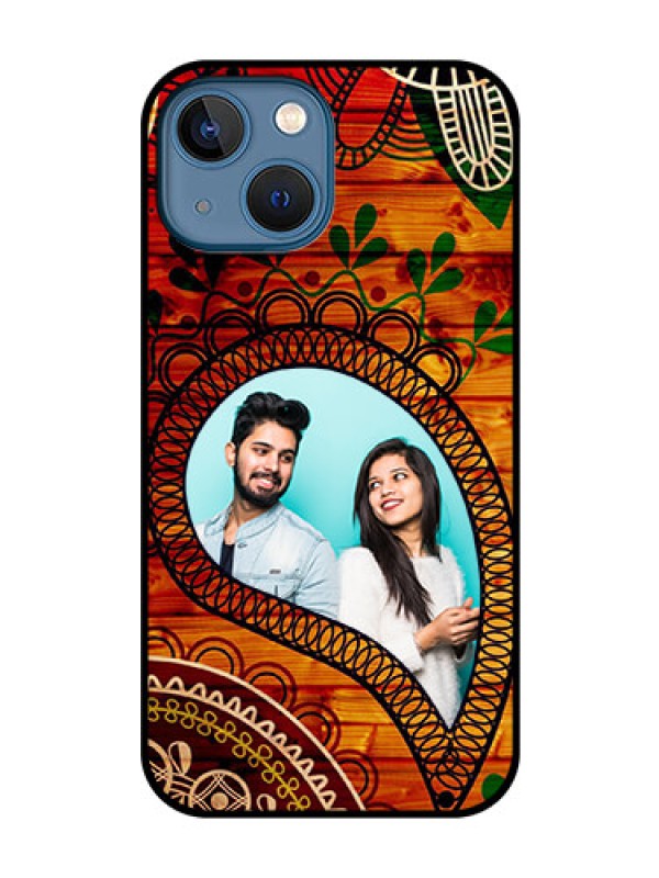 Custom iPhone 13 Mini Personalized Glass Phone Case - Abstract Colorful Design