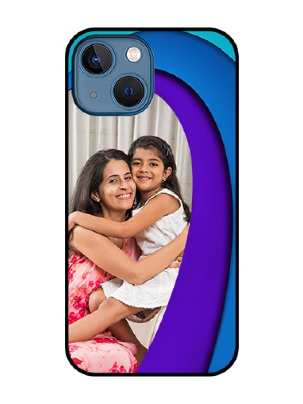 Custom iPhone 13 Mini Photo Printing on Glass Case - Simple Pattern Design