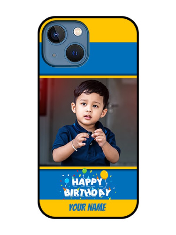 Custom iPhone 13 Mini Custom Glass Mobile Case - Birthday Wishes Design