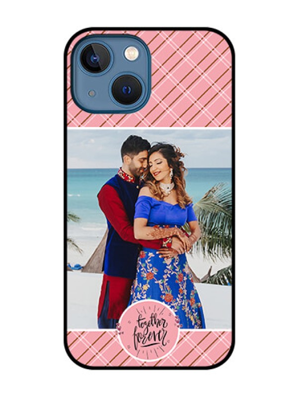 Custom iPhone 13 Mini Personalized Glass Phone Case - Together Forever Design