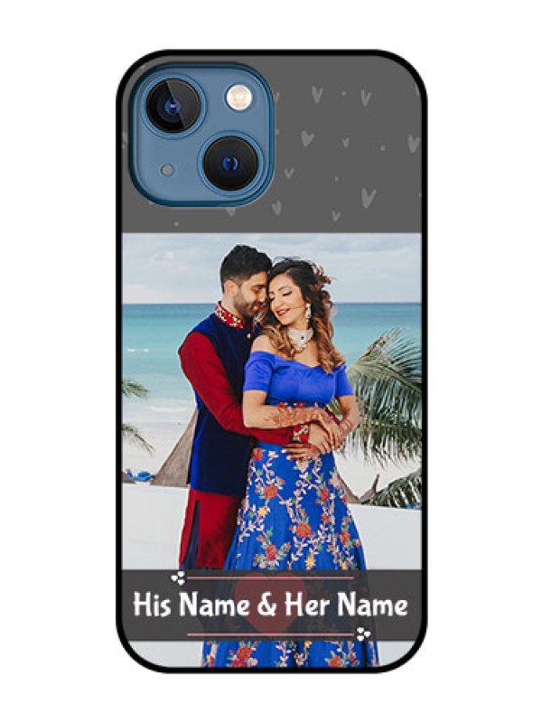 Custom iPhone 13 Mini Custom Glass Mobile Case - Buy Love Design with Photo Online