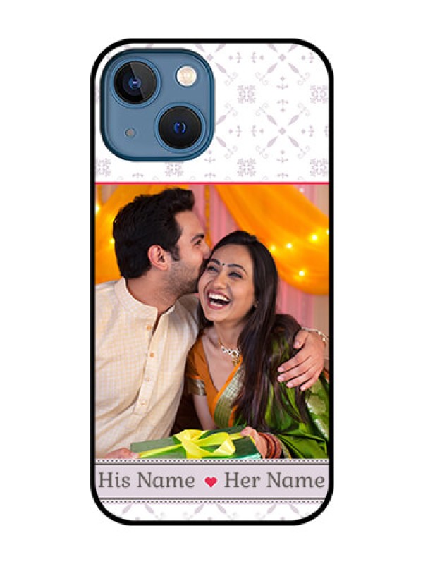 Custom iPhone 13 Mini Custom Glass Mobile Case - with Photo and Ethnic Design