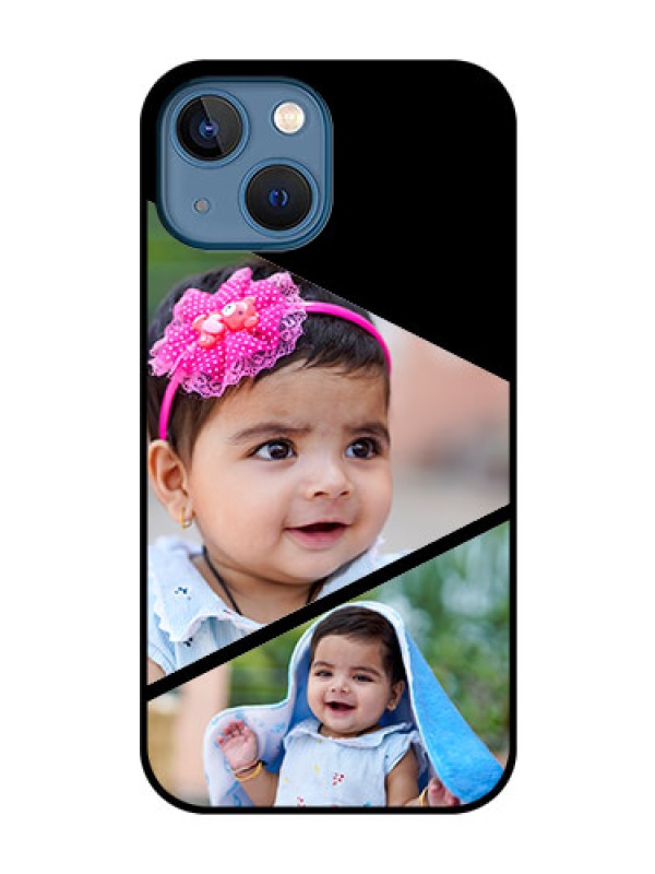 Custom iPhone 13 Mini Custom Glass Phone Case - Semi Cut Design
