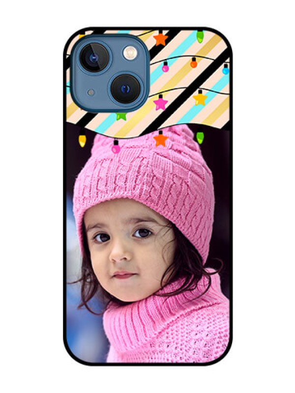 Custom iPhone 13 Mini Custom Glass Mobile Case - Lights Hanging Design