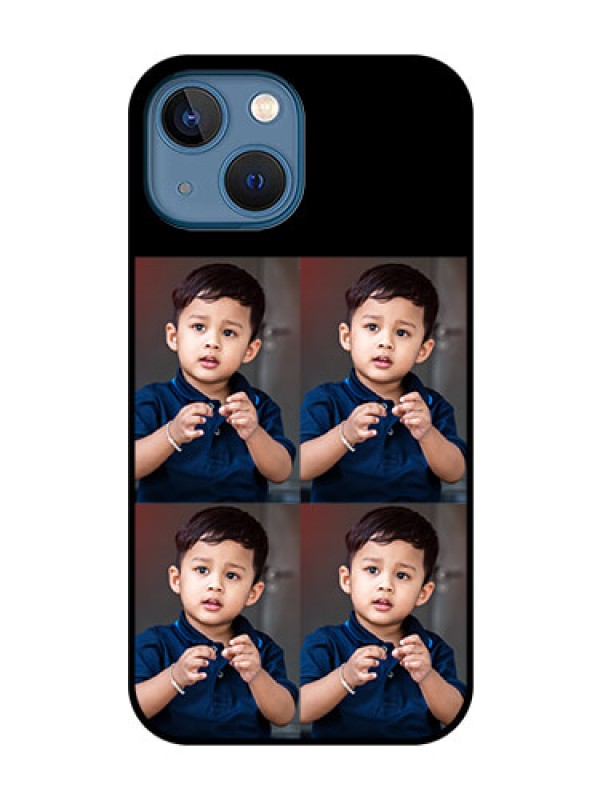 Custom iPhone 13 Mini 4 Image Holder on Glass Mobile Cover