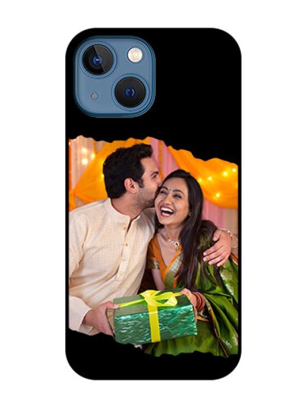 Custom iPhone 13 Mini Custom Glass Phone Case - Tear-off Design