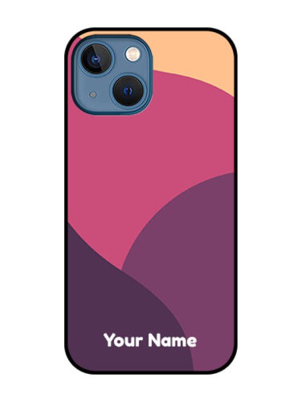 Custom iPhone 13 Mini Custom Glass Phone Case - Mixed Multi-colour abstract art Design