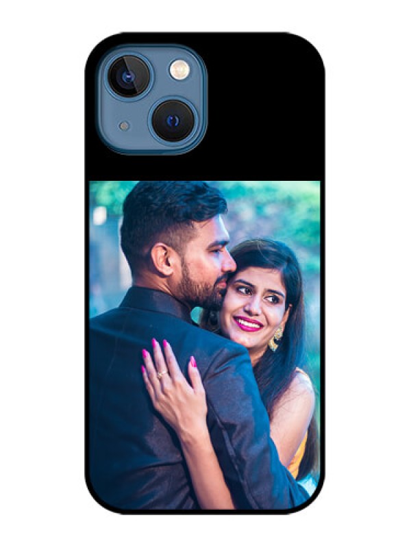 Custom iPhone 13 Mini Custom Glass Phone Case - Upload Full Picture With Custom Color Design
