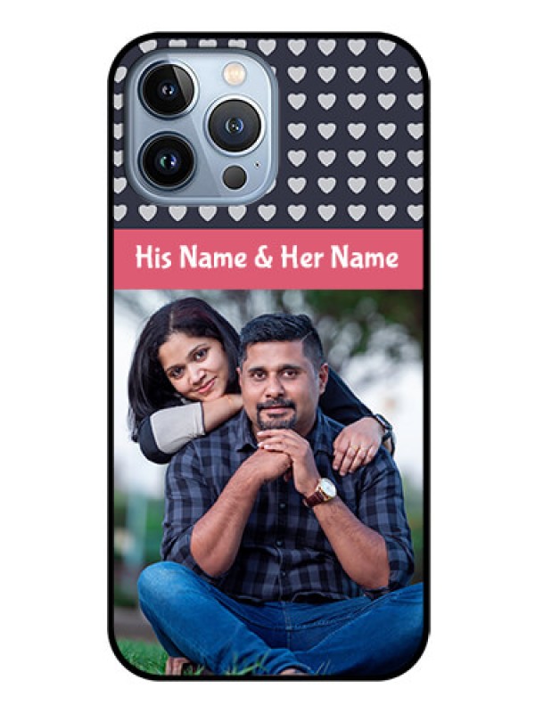 Custom iPhone 13 Pro Max Custom Glass Mobile Case - Love Symbols Design