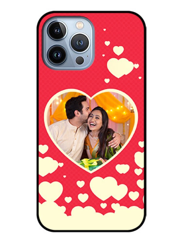 Custom iPhone 13 Pro Max Custom Glass Mobile Case - Love Symbols Phone Cover Design