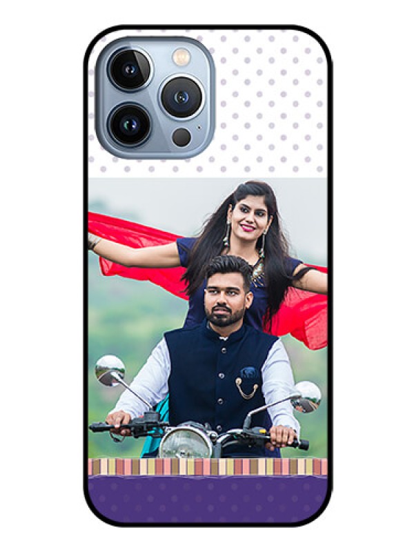 Custom iPhone 13 Pro Max Photo Printing on Glass Case - Cute Family Design