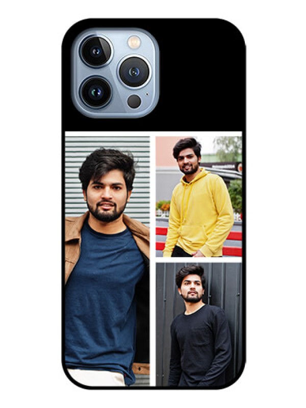 Custom iPhone 13 Pro Max Photo Printing on Glass Case - Upload Multiple Picture Design