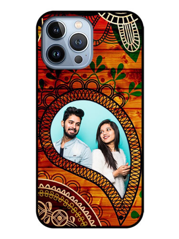 Custom iPhone 13 Pro Max Personalized Glass Phone Case - Abstract Colorful Design