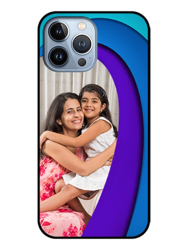 Custom iPhone 13 Pro Max Photo Printing on Glass Case - Simple Pattern Design