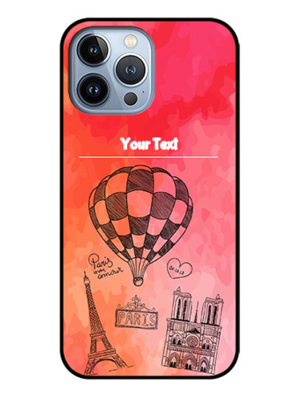 Custom iPhone 13 Pro Max Custom Glass Phone Case - Paris Theme Design