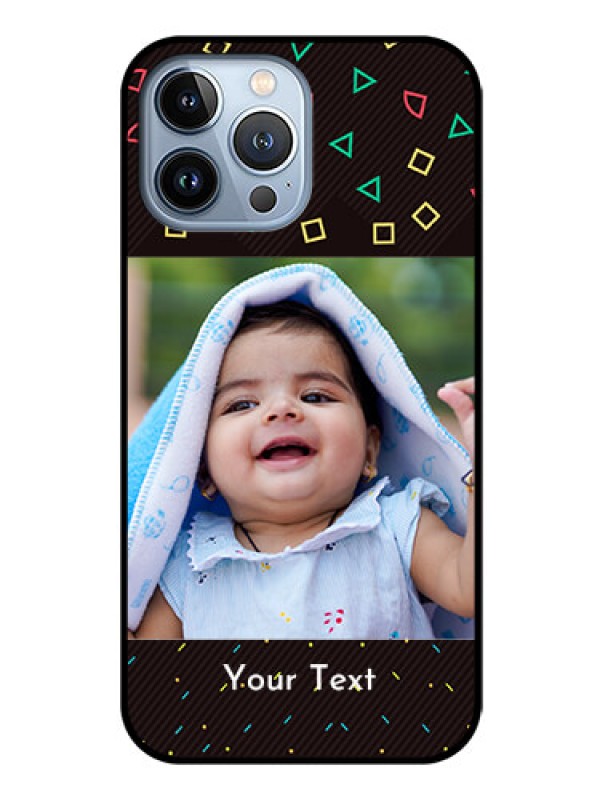 Custom iPhone 13 Pro Max Custom Glass Phone Case - with confetti birthday design