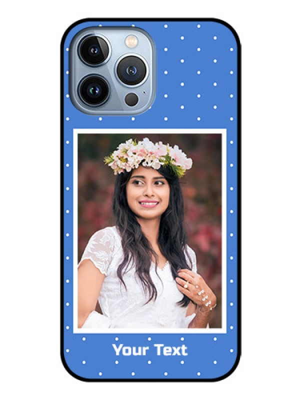 Custom iPhone 13 Pro Max Photo Printing on Glass Case - Polka dots design