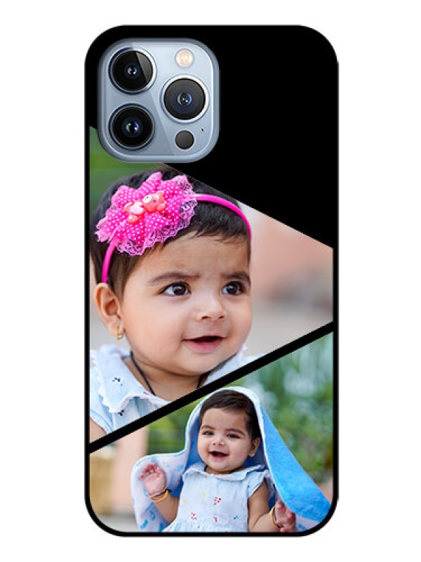 Custom iPhone 13 Pro Max Custom Glass Phone Case - Semi Cut Design