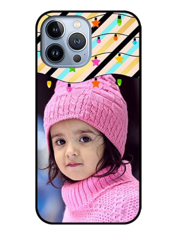 Custom iPhone 13 Pro Max Custom Glass Mobile Case - Lights Hanging Design