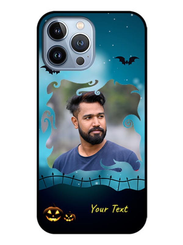 Custom iPhone 13 Pro Max Custom Glass Phone Case - Halloween frame design