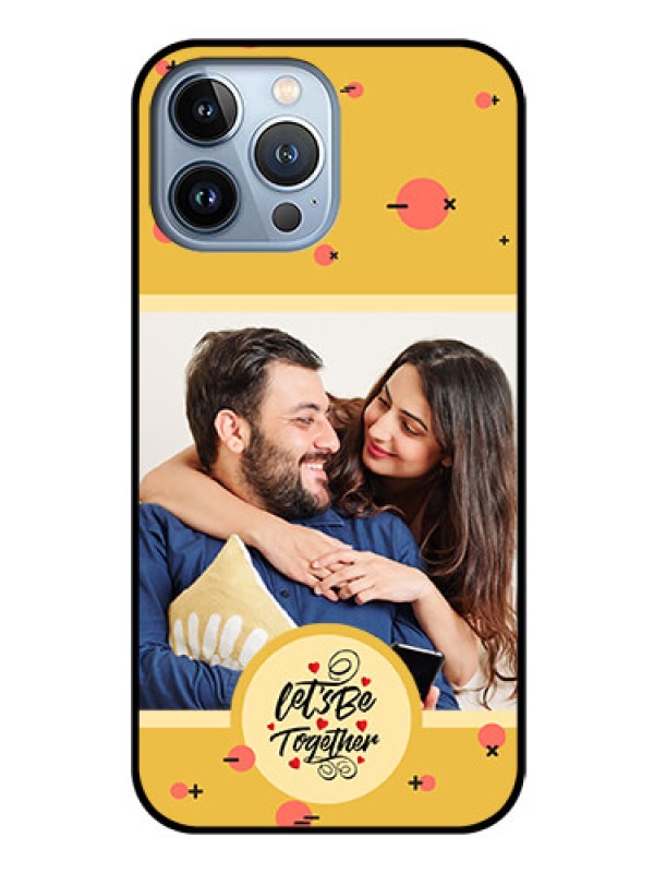 Custom iPhone 13 Pro Max Photo Printing on Glass Case - Lets be Together Design