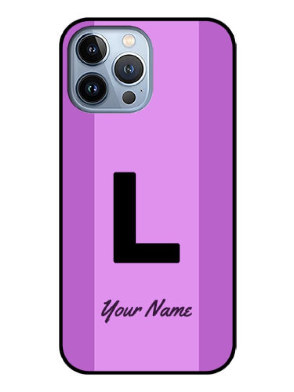 Custom iPhone 13 Pro Max Custom Glass Phone Case - Tricolor custom text Design