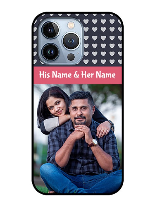 Custom iPhone 13 Pro Custom Glass Mobile Case - Love Symbols Design